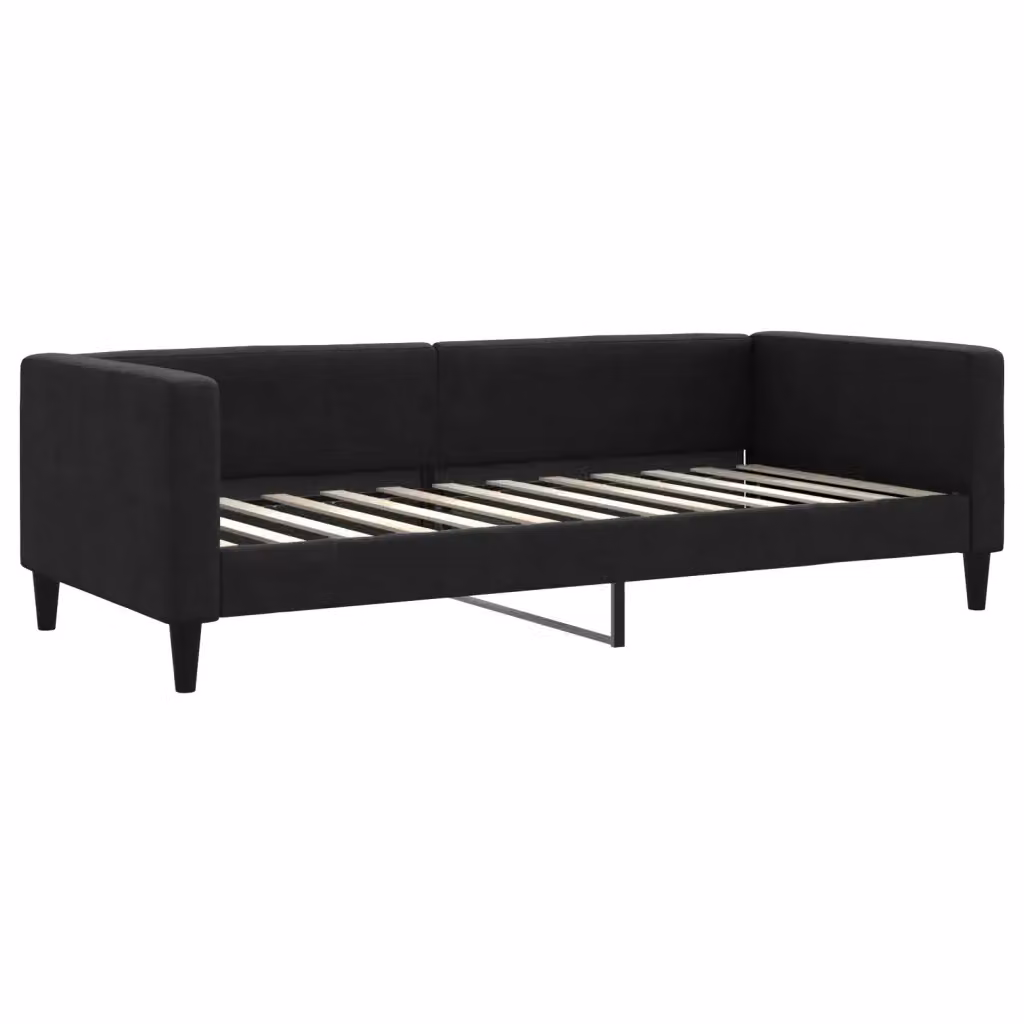 Letto da giorno moderno vidaXL in tessuto nero – 2