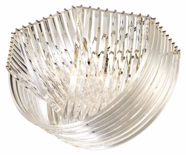 Casa Padrino plafoniera argento Ø 90 x H. 45 cm - Mobili Soggiorno