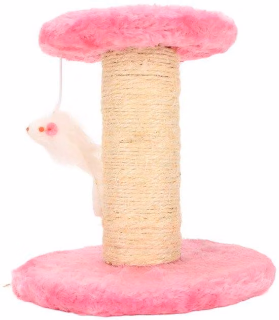 Tiragraffi interattivo per gatti, in peluche, a due strati, realizzato in fibra di sisal, stabile e adatto agli animali domestici, con struttura interna