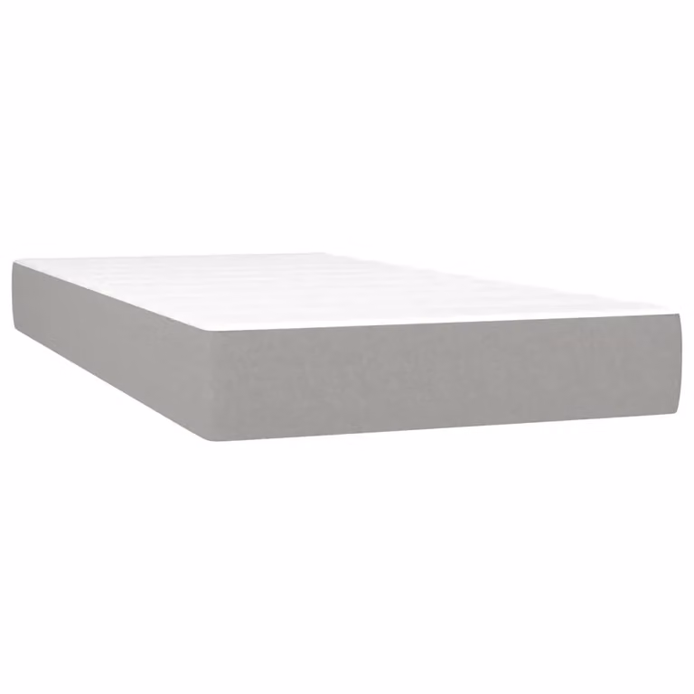 Materasso Ibrido vidaXL in Tessuto Grigio e Bianco L: 100 cm, P: 190 cm, H: 20 cm