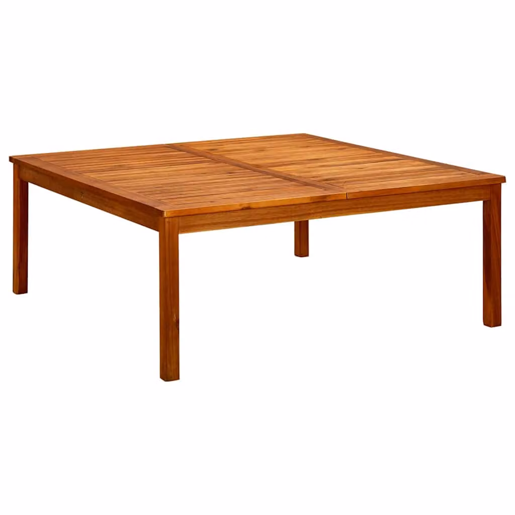 vidaXL Tavolino da Giardino Quadrato in Legno di Acacia Marrone, Estensibile, L 110 x P 110 x H 45 cm