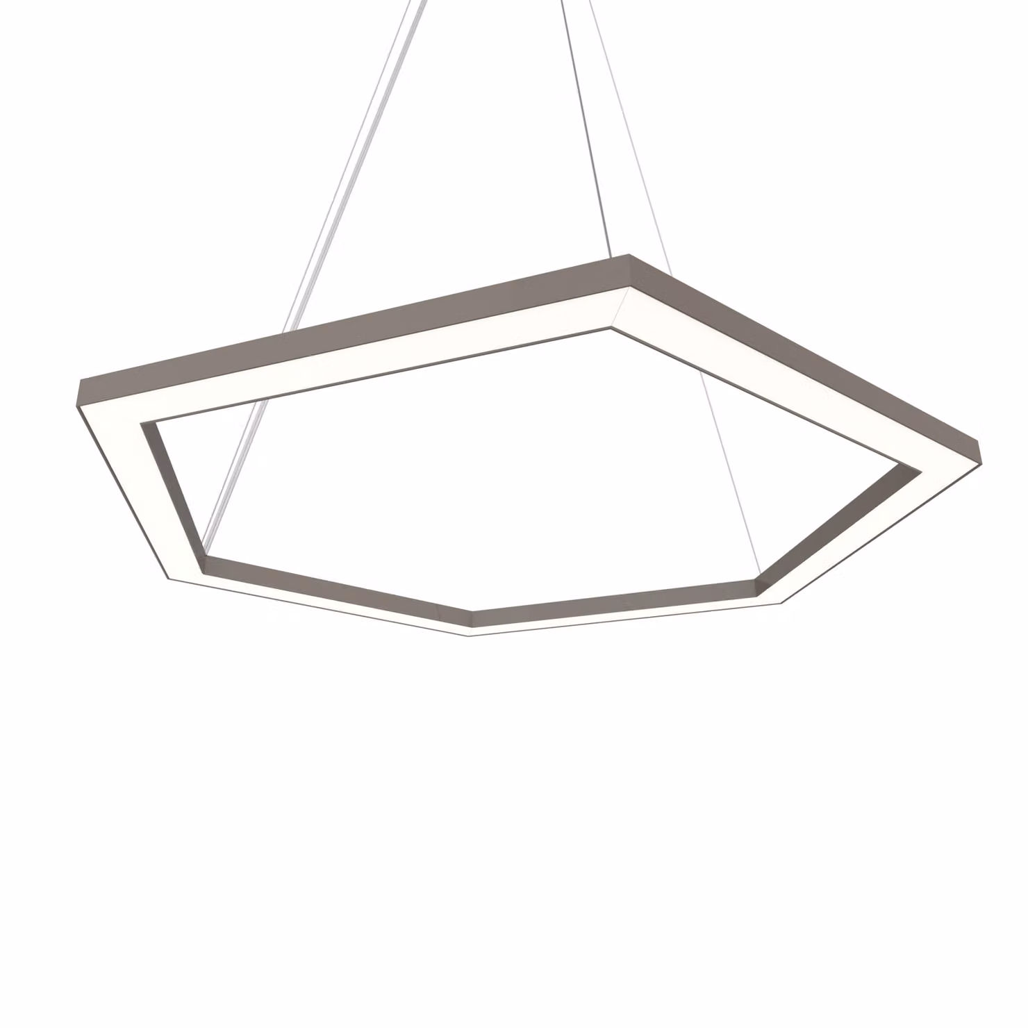 Lampada A Sospensione Esagono D60 Monocolore Lucida