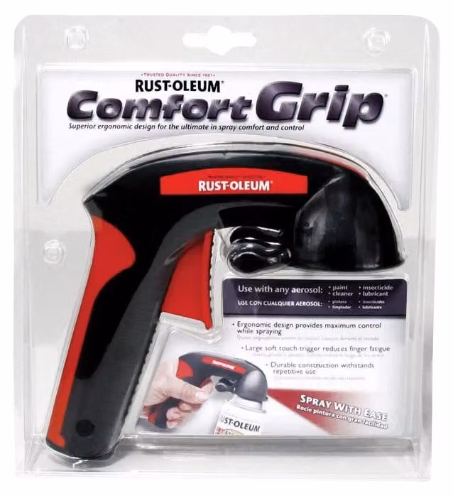 Rust-Oleum impugnatura ergonomica per bombolette spray con grilletto a 2 dita e blocco di sicurezza