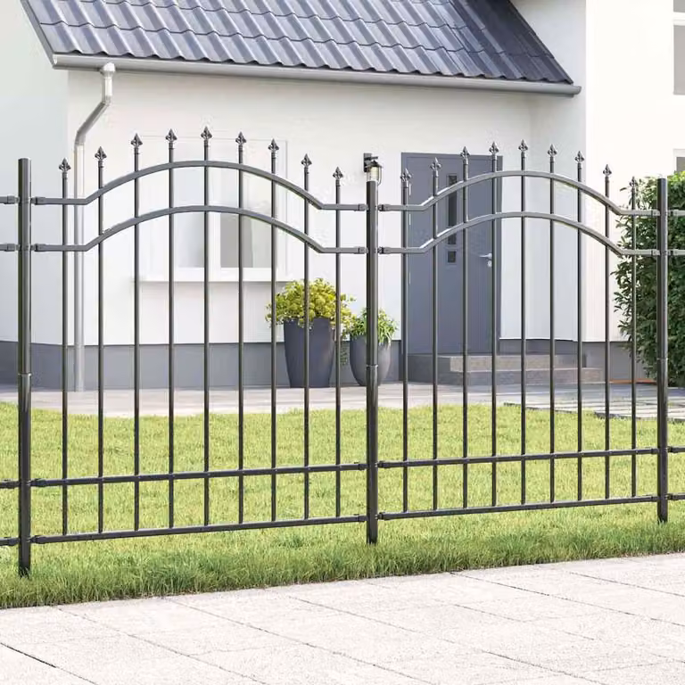 Maison Exclusive - Recinzione per giardino WOERDEN, 240 x 215 cm, acciaio grigio con rivestimento a polvere