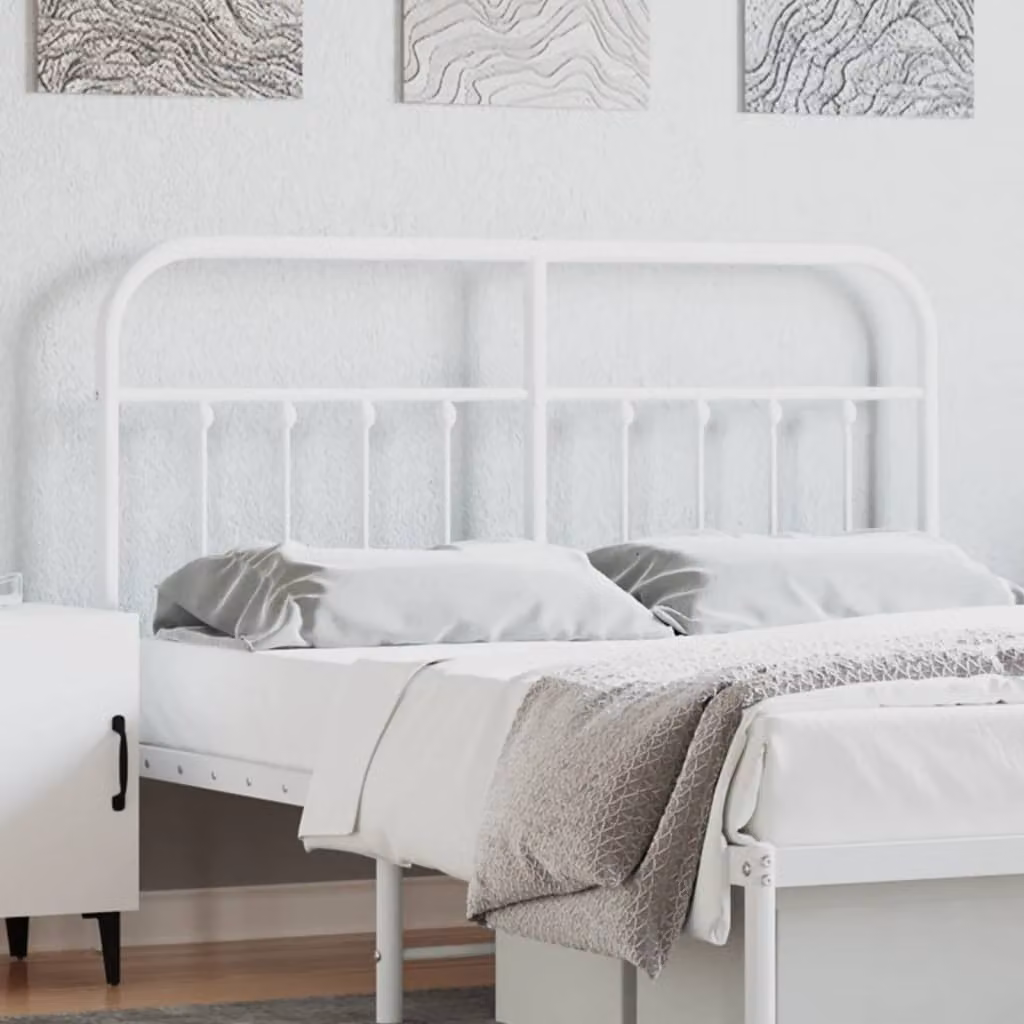 Testiera di ricambio vidaXL in metallo bianco laccato 142 cm