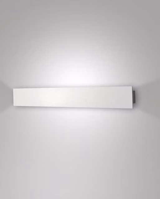 Lampada da Parete Fabas Lotus LED 20W Bianco con Struttura in Alluminio, Dimmerabile, Luce Calda 3000K, L: 64,5 cm