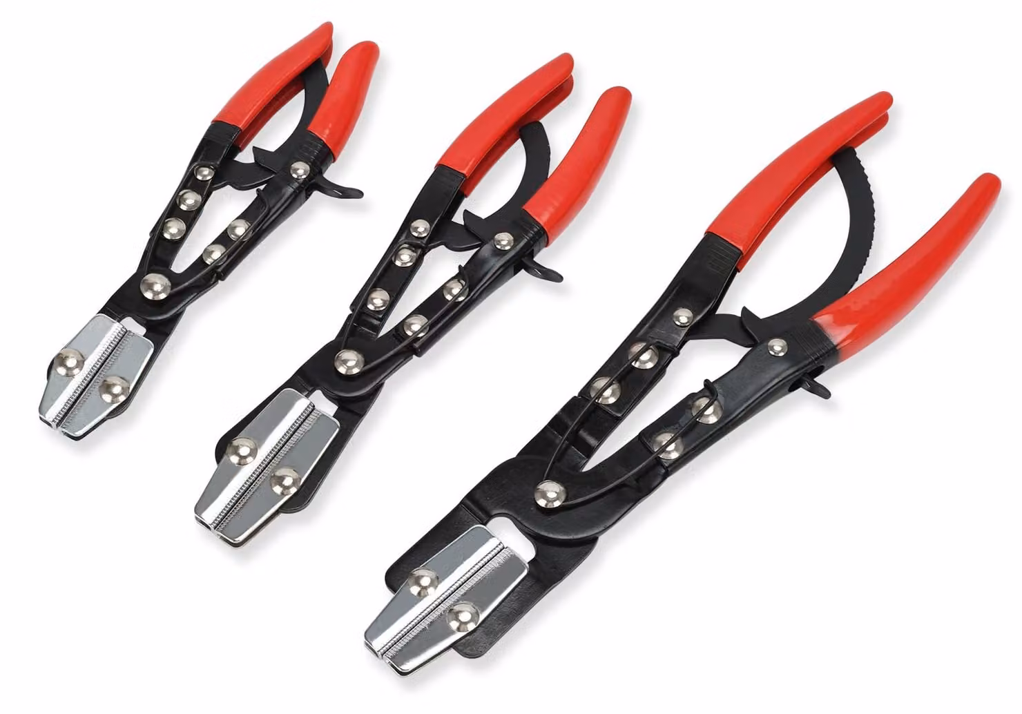 Set di pinze per crimpare tubi, 3 pezzi, da 8 a 12 pollici, Acciaio al carbonio
