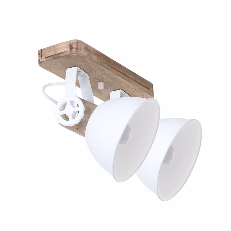 Faretto - legno - Gearwood - legno metallo - faretto a superficie - E27 - 7969W - Mexlite