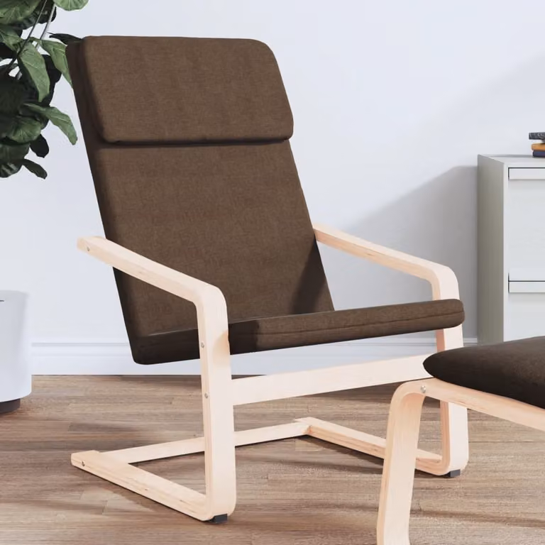 The Living Store reclinabile in tessuto marrone scuro