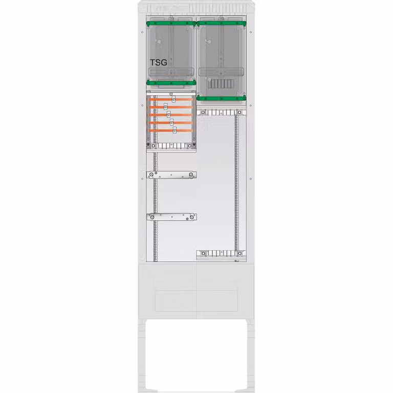 ABN Illuminazione stradale Colonna di collegamento 1 ZP, TSG, 5 poli, spazio libero 250x750, IP54, copertura ZP, SB205ZL1511
