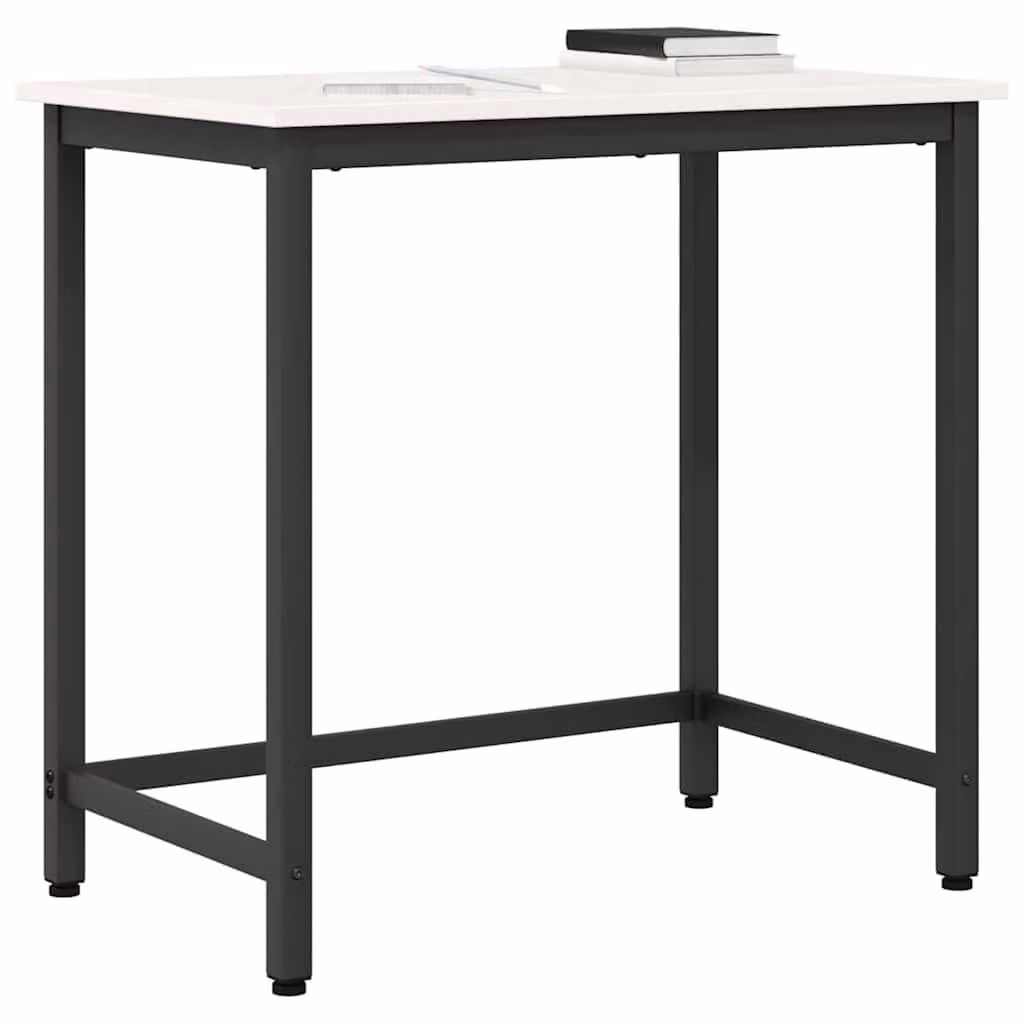 Solidchoice - Scrivania regolabile in altezza, in legno e acciaio, colore bianco