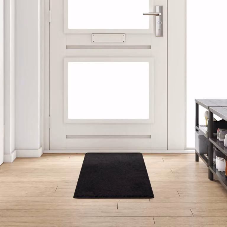 Runner in moquette vidaXL nero, moderno e antiscivolo, 100% polipropilene, L: 200 cm, P: 50 cm