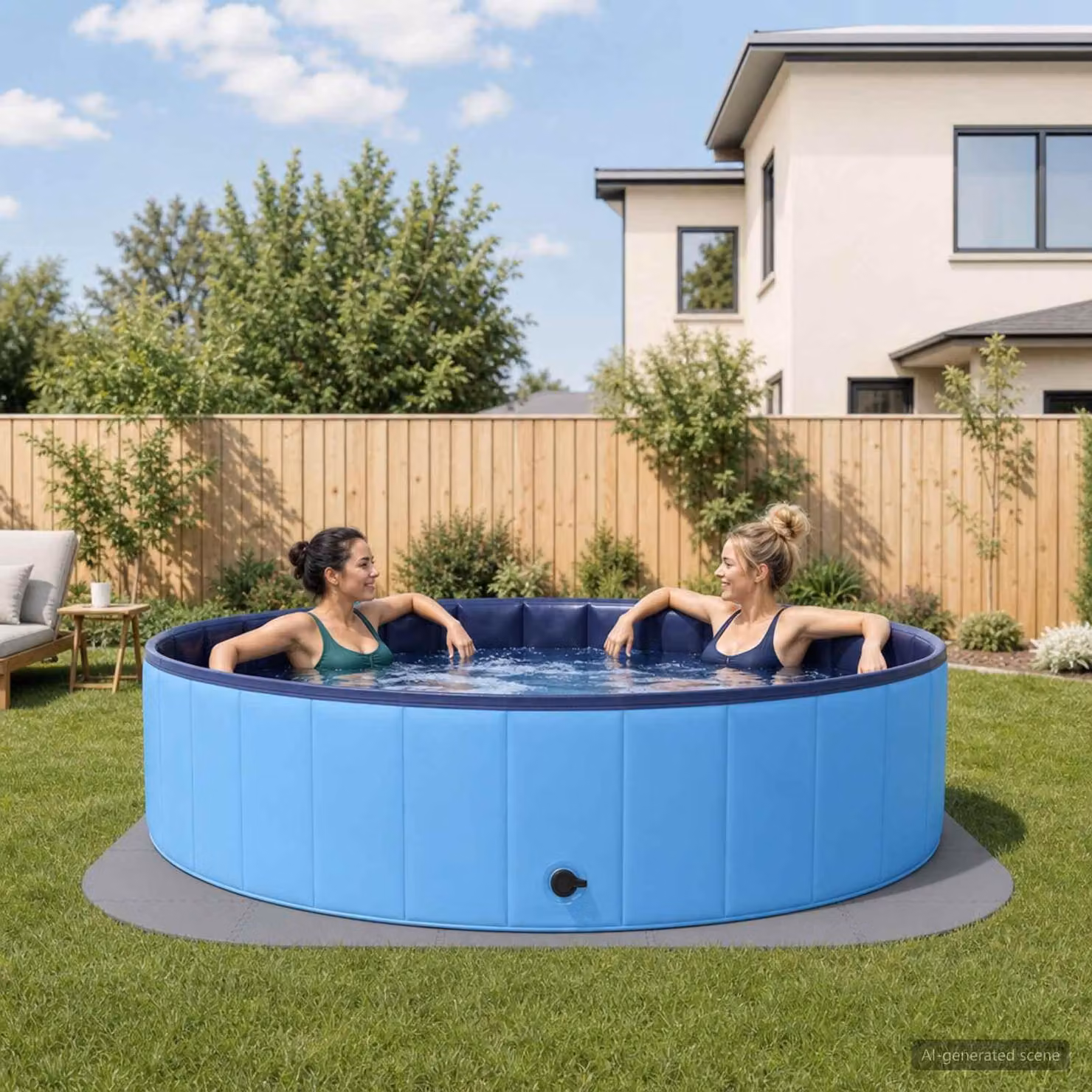 Tappetino protettivo per piscine, confezione da 25 pezzi, diametro 292 cm, forma circolare, materiale: schiuma EVA, colore: grigio