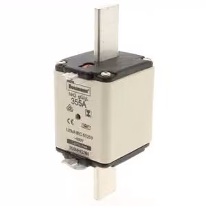 Inserto fusibile Eaton, bassa tensione, 355 A, CA 500 V, 120 kA, NH2, gL/gG, IEC, doppio indicatore di stato, linguetta isolata 355NHG2BI