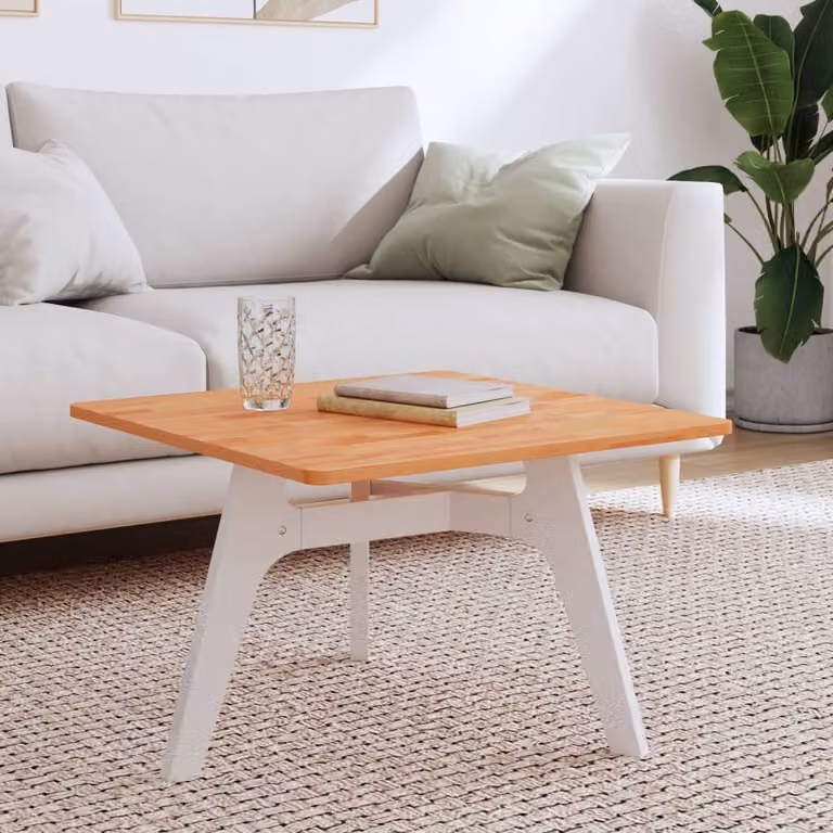 Piano per tavolo quadrato vidaXL in legno massello di faggio marrone, L 60 x P 60 x H 1,5 cm