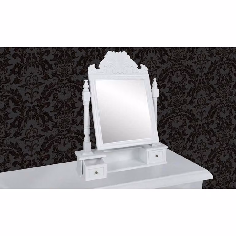 vidaXL Toletta con Specchio Rettangolare Oscillante in MDF