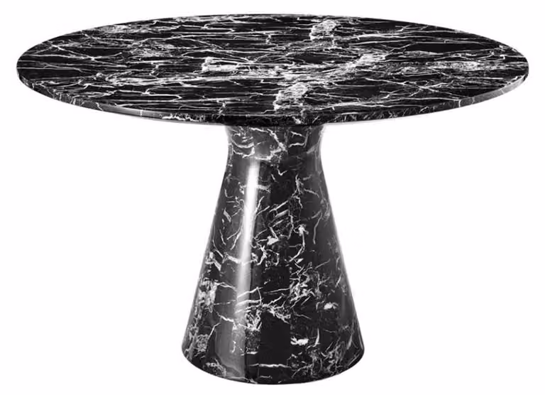 Tavolo da pranzo di design Casa Padrino Nero 119,5 x H. 75 cm - Luxury Edition
