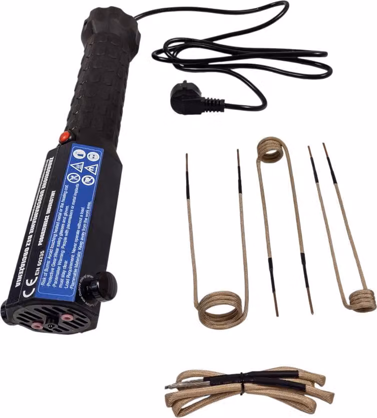 ELMAX | Set di riscaldamento a induzione magnetica, 230 V, dispositivo manuale, riscaldatore a induzione, strumento per la rimozione di bulloni con 3 bobine