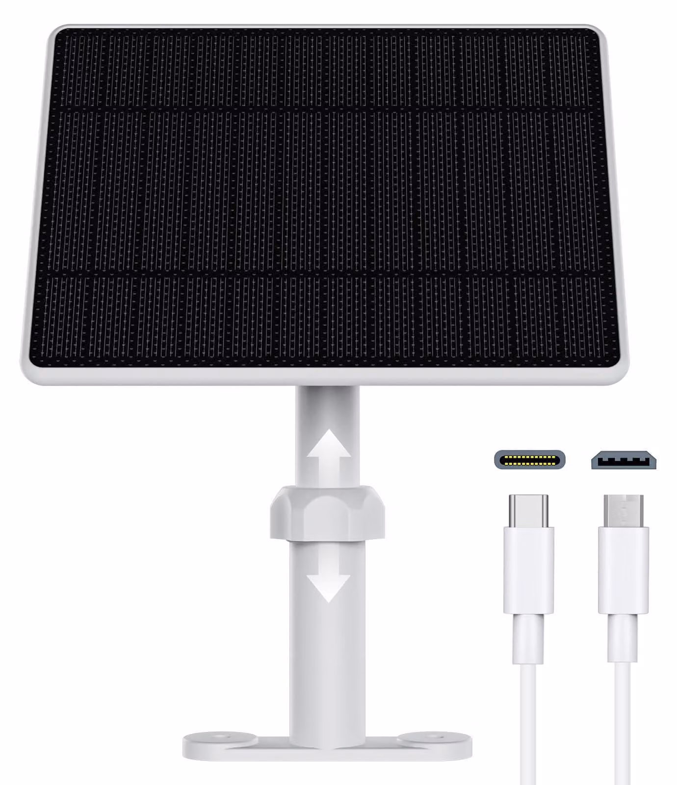 Pannello solare per telecamera di sicurezza wireless da esterno, alimentatore solare impermeabile IP65 da 5V per telecamere di sicurezza a batteria