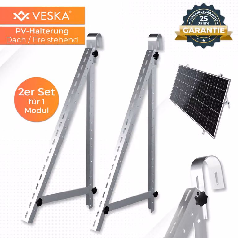 Supporto per impianto fotovoltaico da balcone Supporto solare 114 cm per ringhiera Balcone Supporto per modulo solare 45 pollici Modulo fotovoltaico regolabile Angolo 0-90 gradi