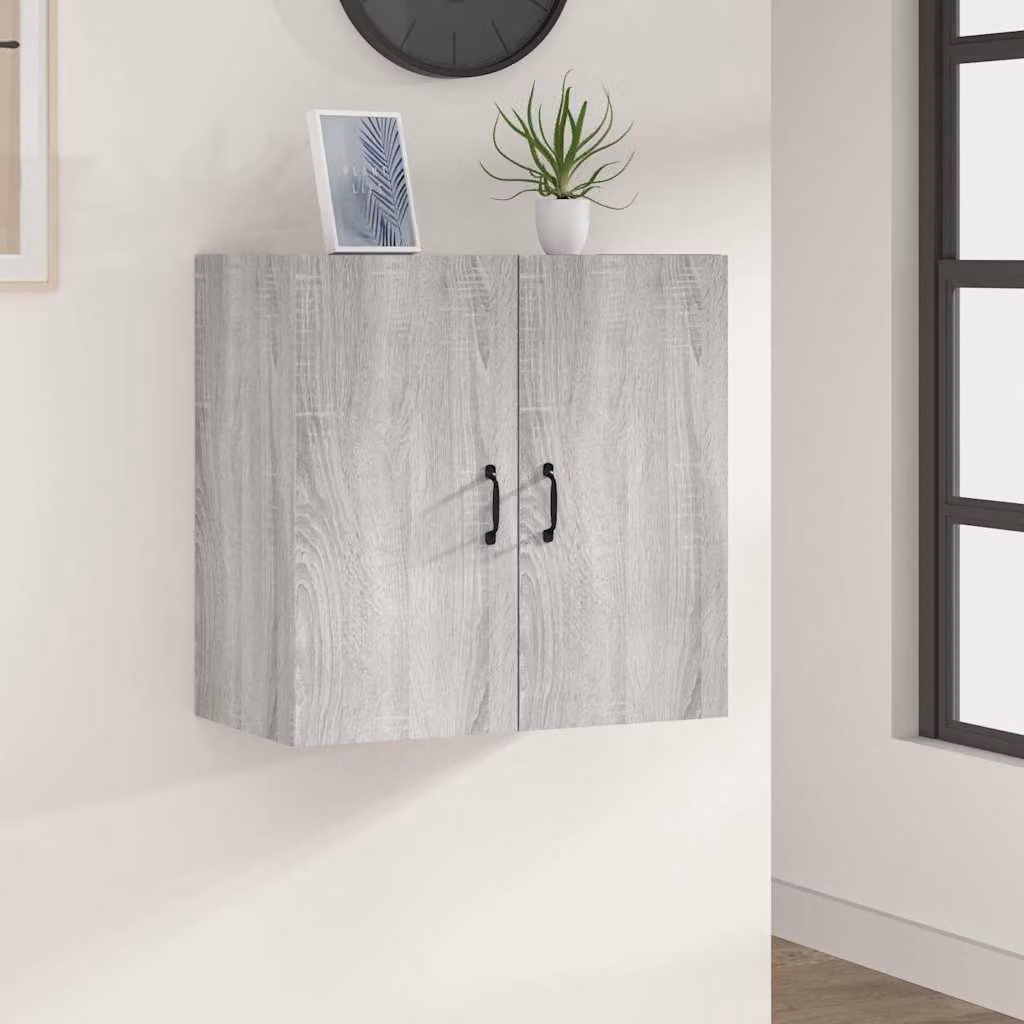 Pensile Mobile Moderno vidaXL Grigio Sonoma in Legno Multistrato L: 60 cm, P: 31 cm, H: 60 cm