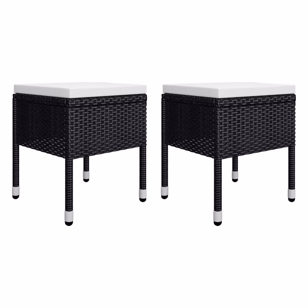 vidaXL Set da pranzo da giardino 5 pezzi nero