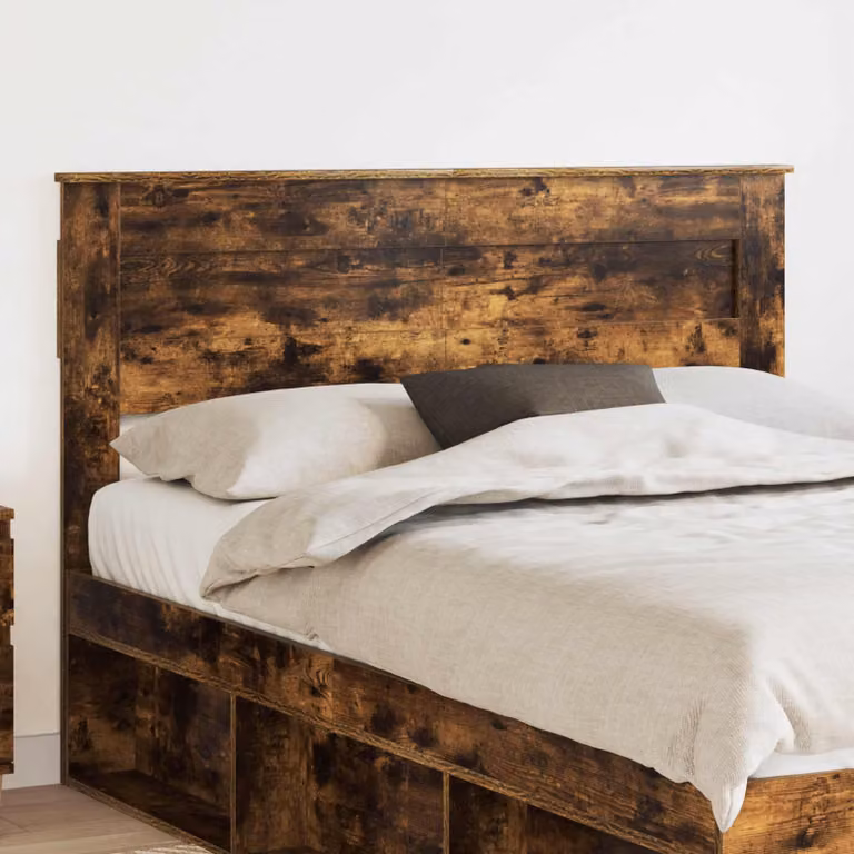 Testiera per letto vidaXL in legno ingegnerizzato rovere fumé marrone L: 163 cm, H: 70 cm, P: 11,3 cm
