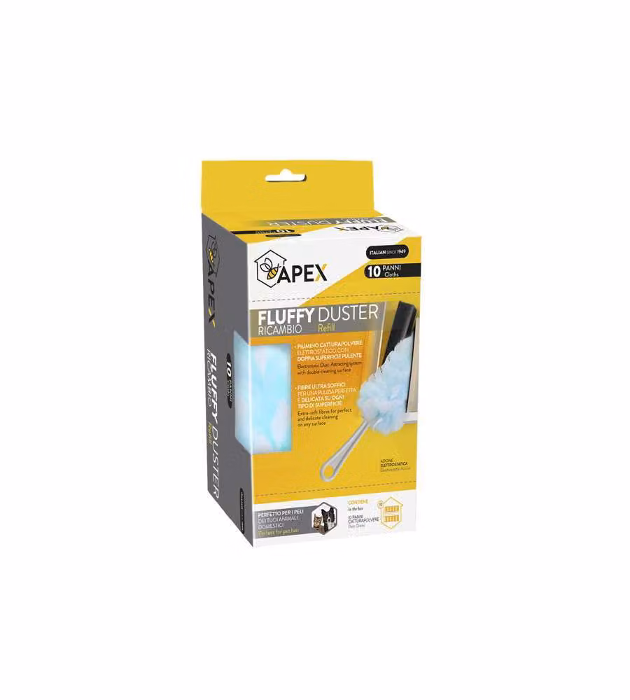 Apex Panni Catturapolvere Ricambio Fluffy Duster - 10 pz
