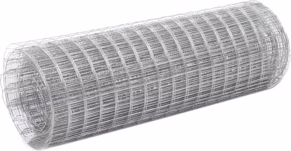 Maison Exclusive - Recinzione in Rete per Pollaio Acciaio Zincato 10x0,5 m Argento