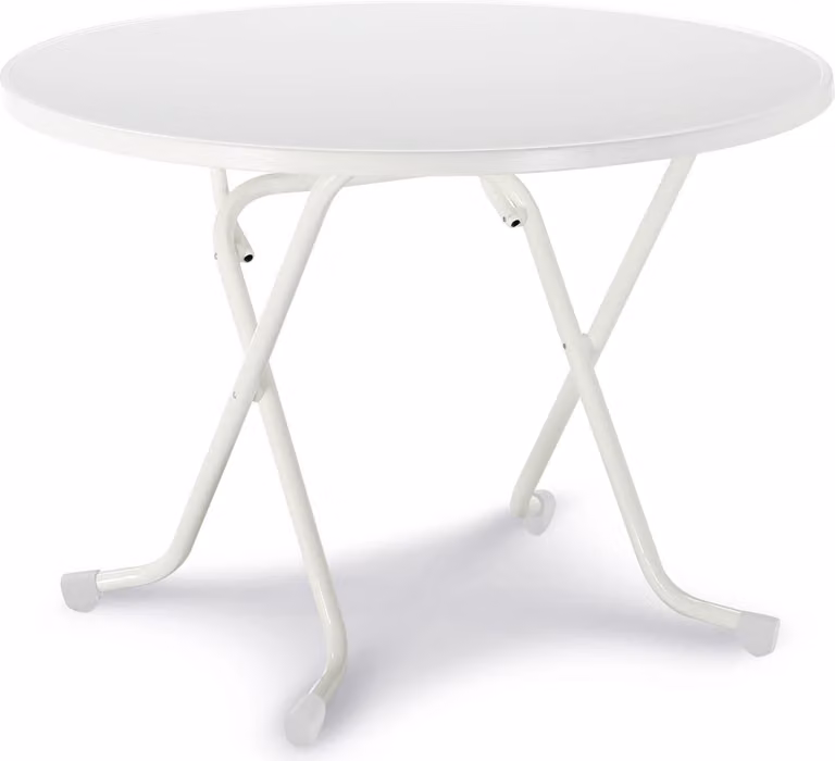 Dublino - Tavolo rotondo pieghevole Ø 100 cm, 4 pezzi