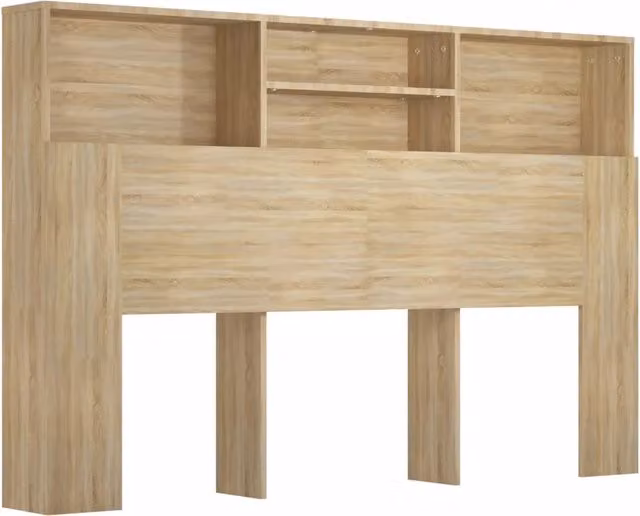 Testiera con contenitore integrato in Rovere Sonoma marrone L: 160 cm, P: 19 cm, H: 103,5 cm