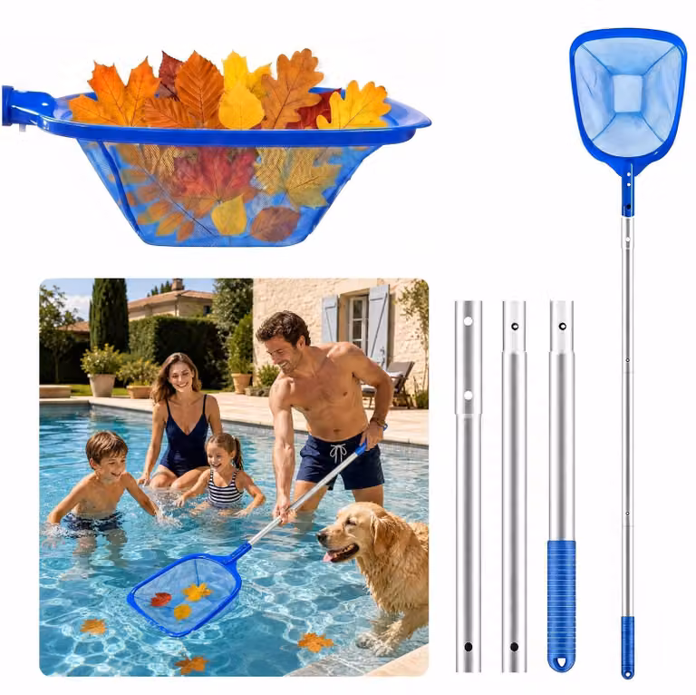 Retino professionale per piscine con manico telescopico