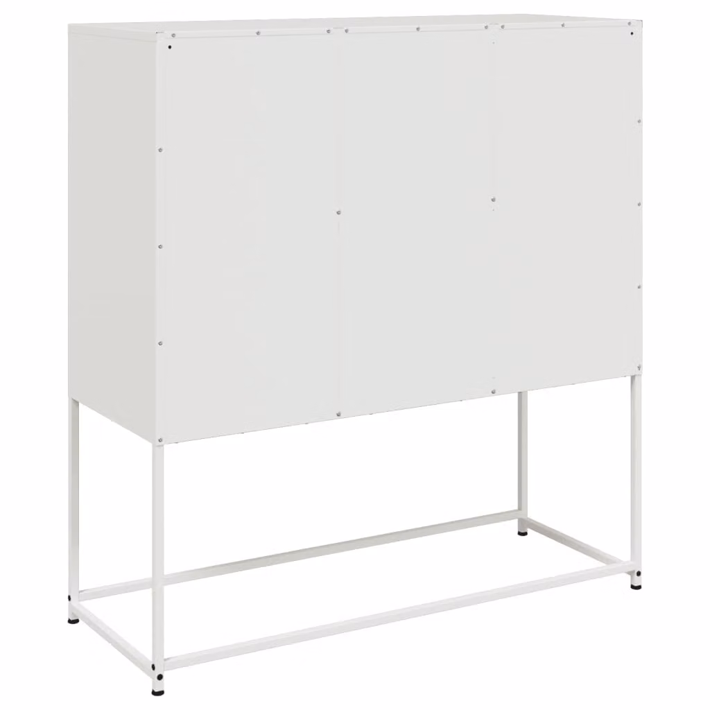 Credenza Bianca 100,5x39x107 cm in Acciaio