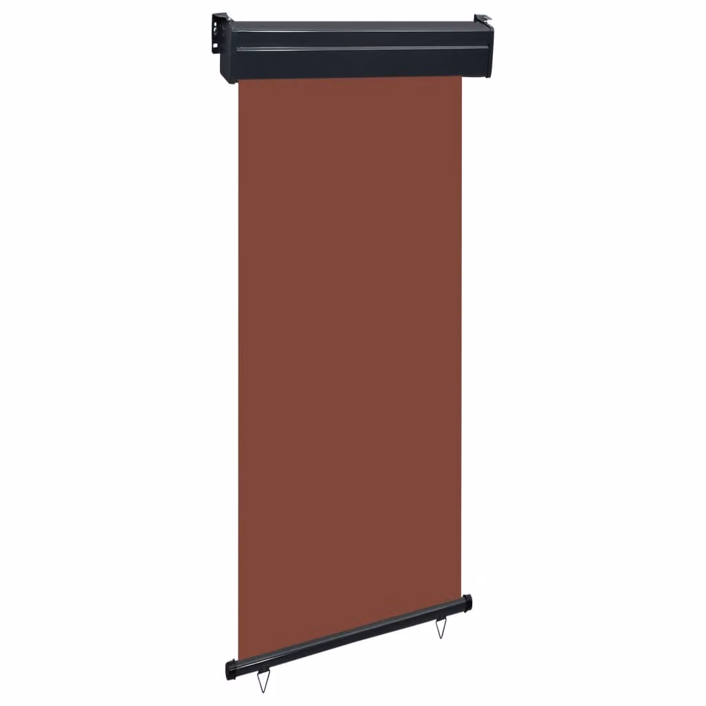 The Living Store Tenda da sole laterale per balcone 80 × 250 cm Marrone
