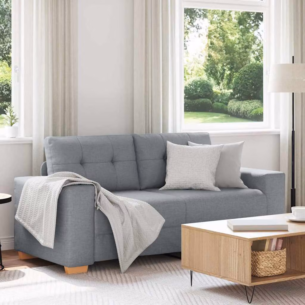 vidaXL Divanetto Moderno in Tessuto Grigio L: 180 cm, P: 77 cm, H: 82 cm
