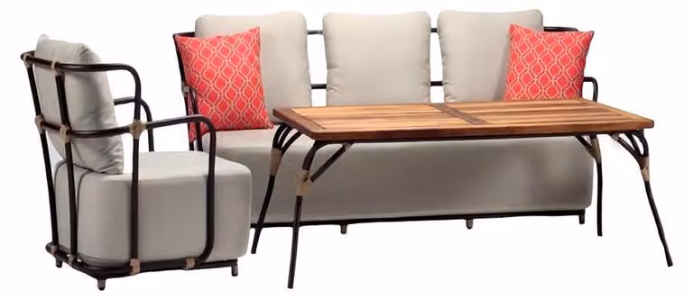 Gartenmöbel Sofagarnitur Rattanmöbel Terrasse Set Outdoor Lounge Balkon 3tlg.