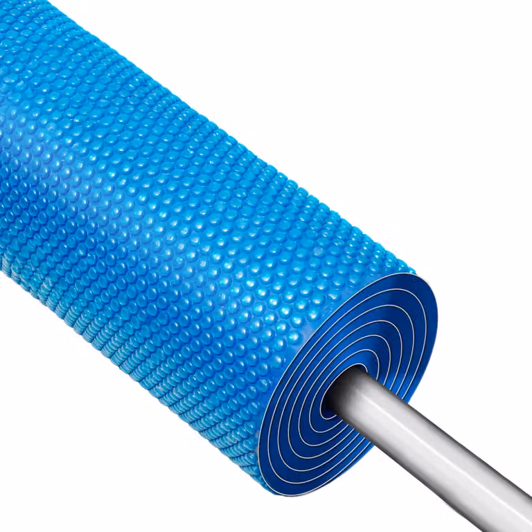Copertura per piscina rotonda con pellicola solare termica tectake blu Ø 455 cm