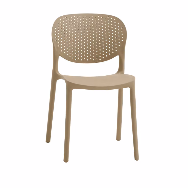 Set di sedie MAIORCA in polipropilene beige, impilabili