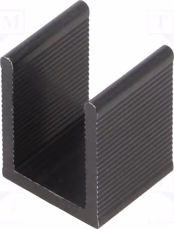1 dissipatore di calore: stampato SOT32, TO126, colore nero, dimensioni: larghezza 12 mm, lunghezza 11 mm, altezza 15 mm, modello PR10/11/SE