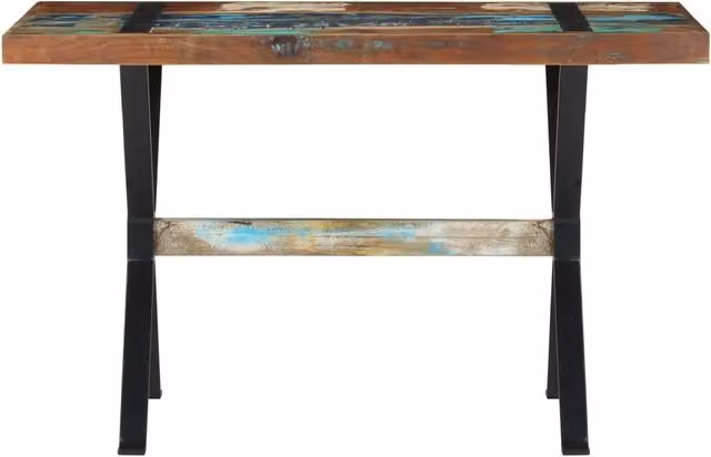 Tavolo da Pranzo 120x60x76 cm in Legno Massello di Recupero 321605
