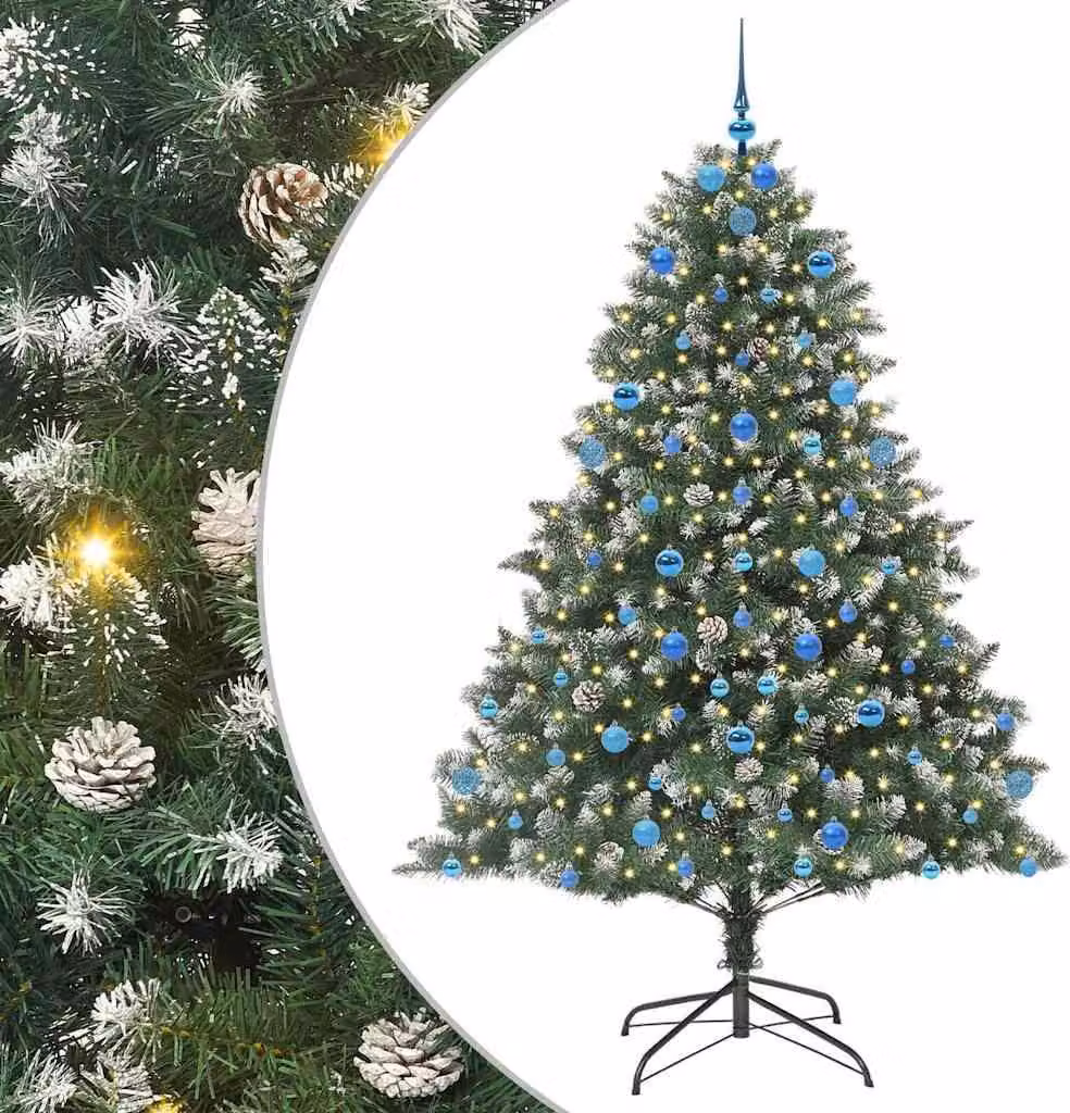 Albero di Natale artificiale con 300 LED Verde 210 cm
