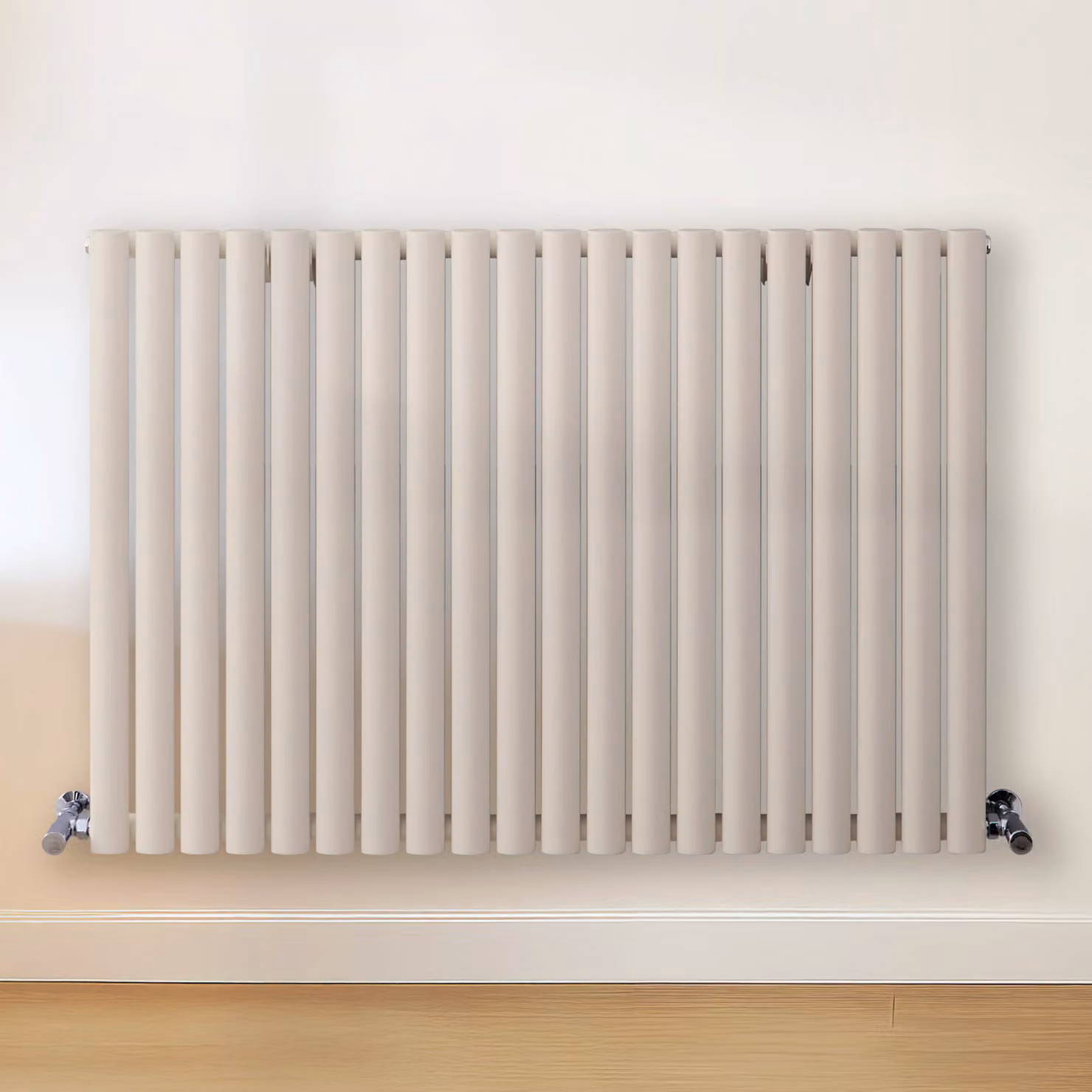 Radiatore di Design Orizzontale Bianco (Pearl Bianco) - 800mm x 1180mm - Pannello Doppio  - Revive
