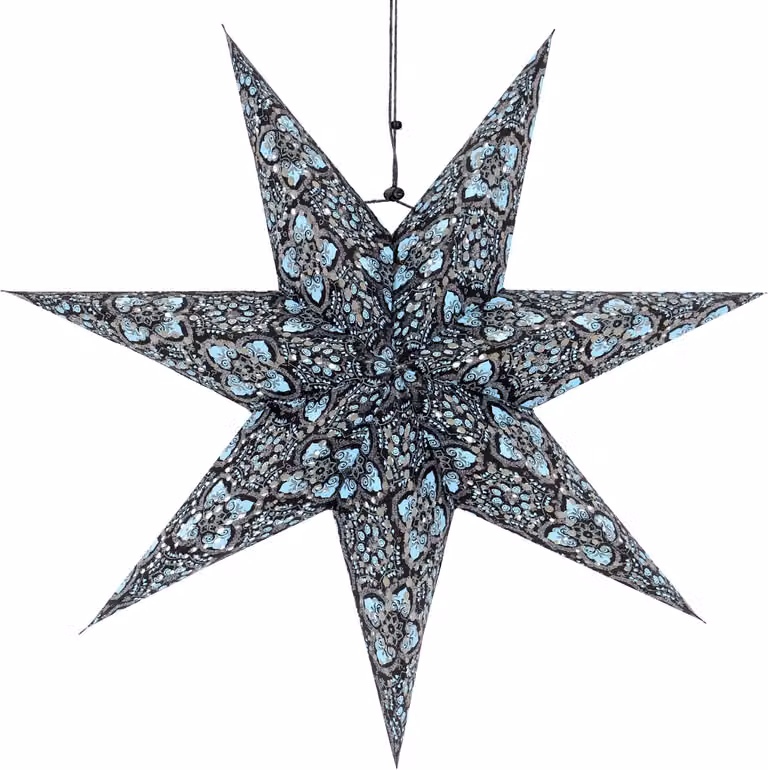 Stella di carta pieghevole, 60 cm, design Zuma, multicolore