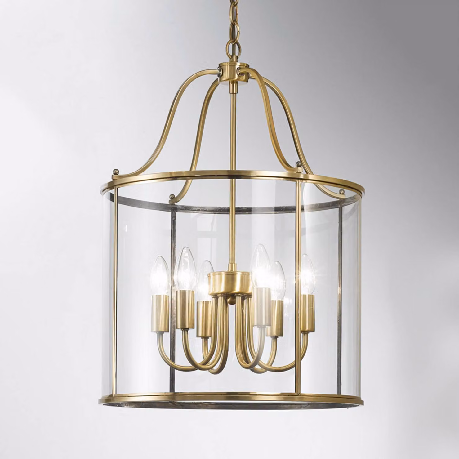 ORION Lampada a sospensione RIEKA, dimmerabile, Chiaro / Trasparente, Soggiorno / Sala da pranzo, Metallo, Antico, Lampada a sospensione