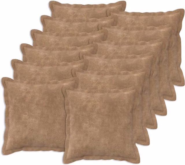 Cuscino con cuscino HOUTEN 12 pz Tortora Fleece in microfibra 935250