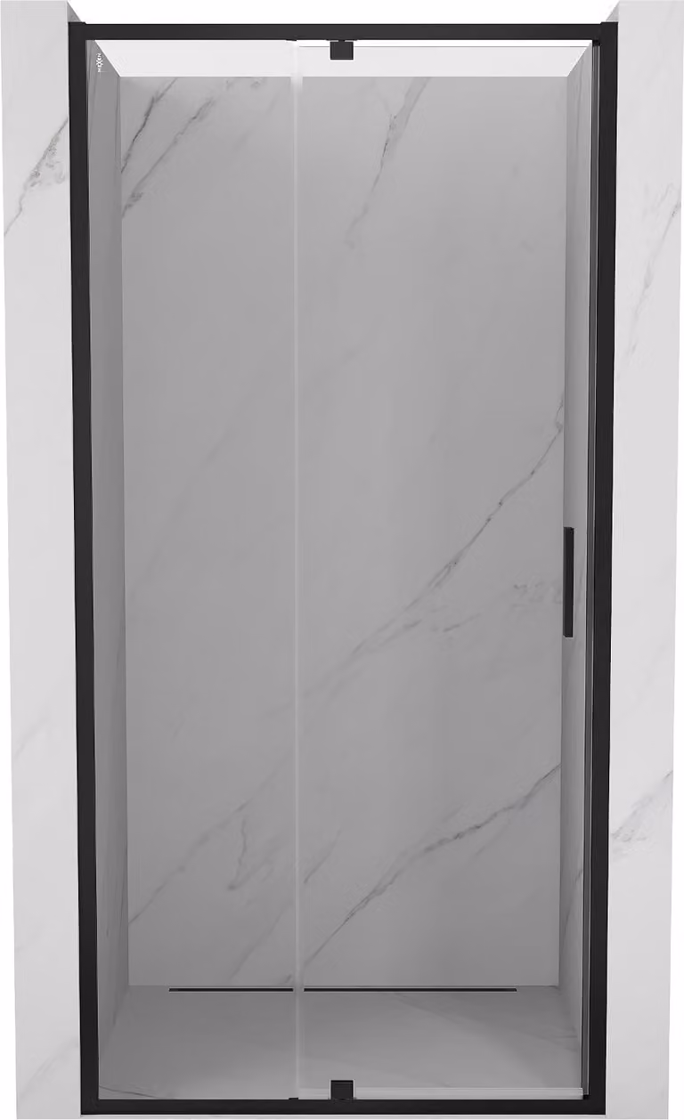 Mexen Exo porta doccia battente 95 cm, trasparente, nero - 819-095-000-70-00