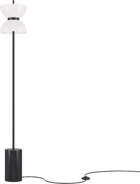 Maytoni Lampada da terra moderna Kyoto 1 luce LED integrato nero metallo vetro