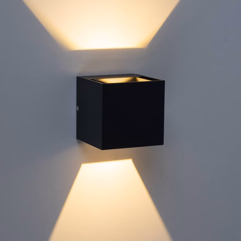 Paul Neuhaus Applique da esterni a LED Block, Nero, Alluminio, Moderno, Applique LED da esterni
