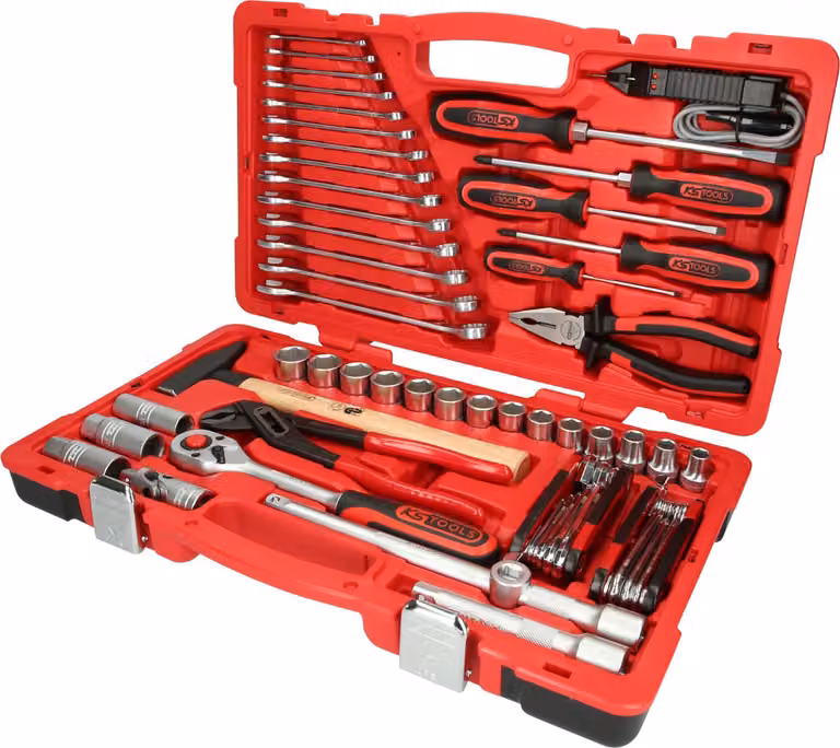 KS Tools Set di utensili universali da 47 pezzi in valigetta di plastica , 940.0047