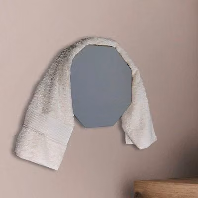 Scaldasalviette elettrico Hom Nazca in ceramica e metallo colore grigio, 70W, Altezza: 29,5 cm